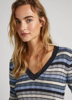 STRIPED V-NECK KNIT 10 STRIPED V-NECK KNIT -Winter Clothes Store PL702032 0AA 03 MO