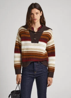 STRIPED POLO KNIT -Winter Clothes Store PL702033 859 01 MO