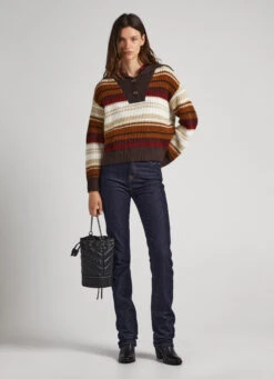 STRIPED POLO KNIT -Winter Clothes Store PL702033 859 02 MO