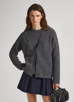 BUTTON-FRONT CARDIGAN