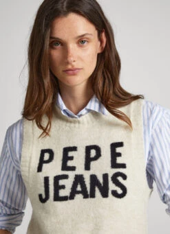 LOGO PRINT KNIT VEST -Winter Clothes Store PL702039 804 03 MO