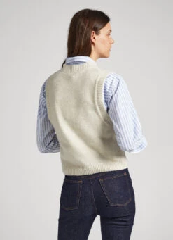 LOGO PRINT KNIT VEST -Winter Clothes Store PL702039 804 04 MO