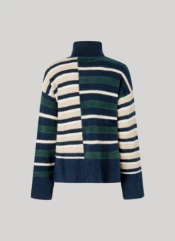 STRIPED TURTLENECK KNIT -Winter Clothes Store PL702041 692 02 FL
