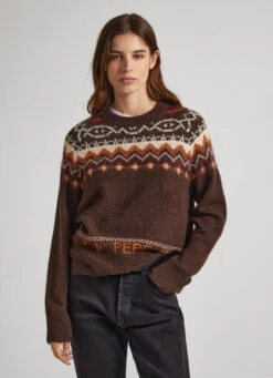 CREW NECK JACQUARD JUMPER