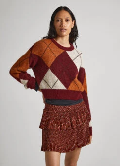 ARGYLE JACQUARD KNIT