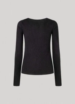RIBBED V-NECK KNIT -Winter Clothes Store PL702056 999 02 FL