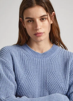 CHENILLE CREW NECK KNIT -Winter Clothes Store PL702058 563 03 MO