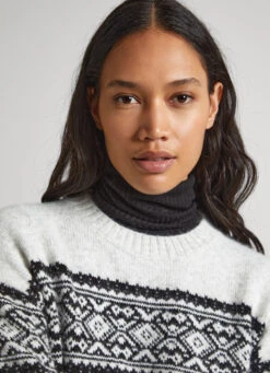 CREW NECK JACQUARD KNIT -Winter Clothes Store PL702061 804 04 MO