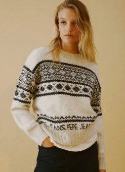 CREW NECK JACQUARD KNIT