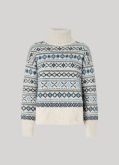 TURTLENECK JACQUARD KNIT -Winter Clothes Store PL702064 0AA 01 FL