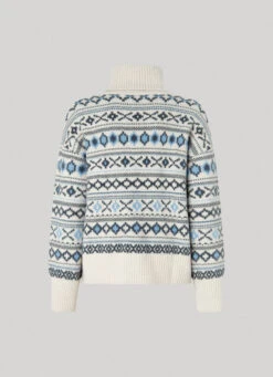 TURTLENECK JACQUARD KNIT -Winter Clothes Store PL702064 0AA 02 FL