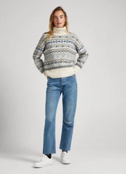 TURTLENECK JACQUARD KNIT -Winter Clothes Store PL702064 0AA 02 MO