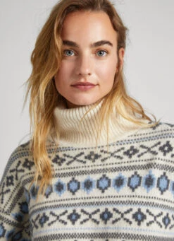 TURTLENECK JACQUARD KNIT -Winter Clothes Store PL702064 0AA 03 MO