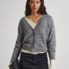 CARDIGAN WITH OPENWORK DETAILS -Winter Clothes Store PL702069 963 01 MO