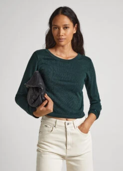 CROPPED FIT KNIT TOP