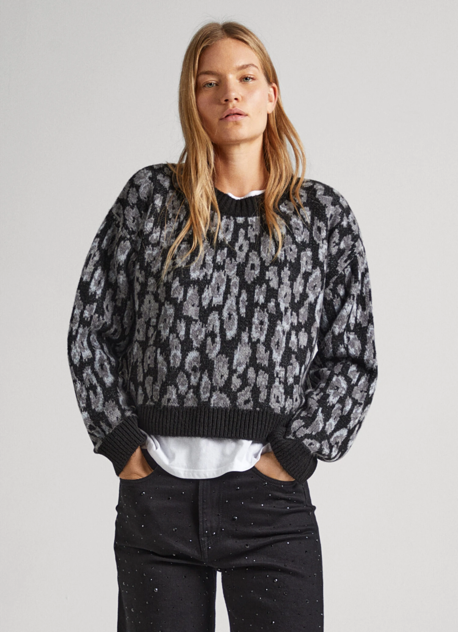 KNIT JUMPER WITH ANIMAL PRINT 3 KNIT JUMPER WITH ANIMAL PRINT