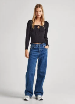 CROPPED KNIT TOP -Winter Clothes Store PL702100 999 05 MO