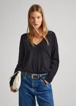 KNIT JUMPER WITH STRASS DETAIL