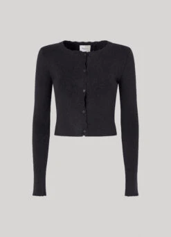 CARDIGAN WITH WAVY EDGES -Winter Clothes Store PL702108 999 01 FL