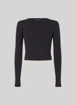 CARDIGAN WITH WAVY EDGES -Winter Clothes Store PL702108 999 02 FL