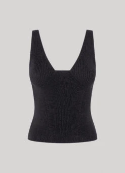 KNITTED TOP WITH V-NECKLINE 12 KNITTED TOP WITH V-NECKLINE -Winter Clothes Store PL702109 999 01 FL