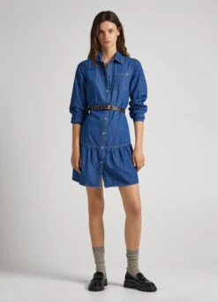 DENIM SHIRT DRESS -Winter Clothes Store PL953334 000 02 MO