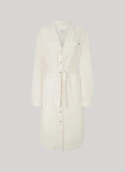 FLAP NECK TENCEL DRESS 14 FLAP NECK TENCEL DRESS -Winter Clothes Store PL953336 804 01 FL