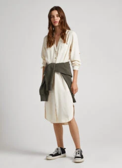 FLAP NECK TENCEL DRESS 13 FLAP NECK TENCEL DRESS -Winter Clothes Store PL953336 804 02 MO