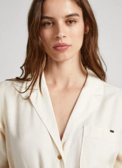 FLAP NECK TENCEL DRESS 11 FLAP NECK TENCEL DRESS -Winter Clothes Store PL953336 804 04 MO