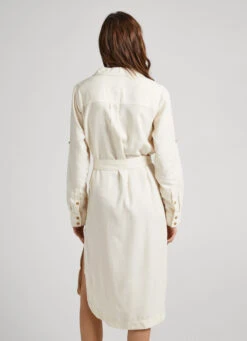 FLAP NECK TENCEL DRESS 12 FLAP NECK TENCEL DRESS -Winter Clothes Store PL953336 804 05 MO