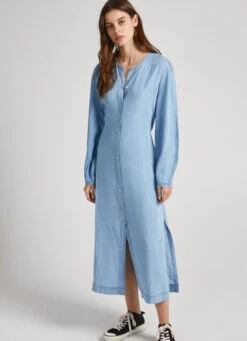 ROUND NECK TENCEL DRESS