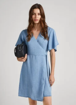 TENCEL WRAP DRESS