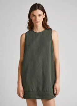 EMBROIDERED TAPE DRESS