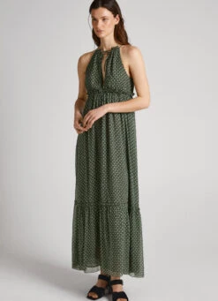 GEOMETRIC PRINT CHIFFON DRESS 11 GEOMETRIC PRINT CHIFFON DRESS -Winter Clothes Store PL953350 0AA 03 MO