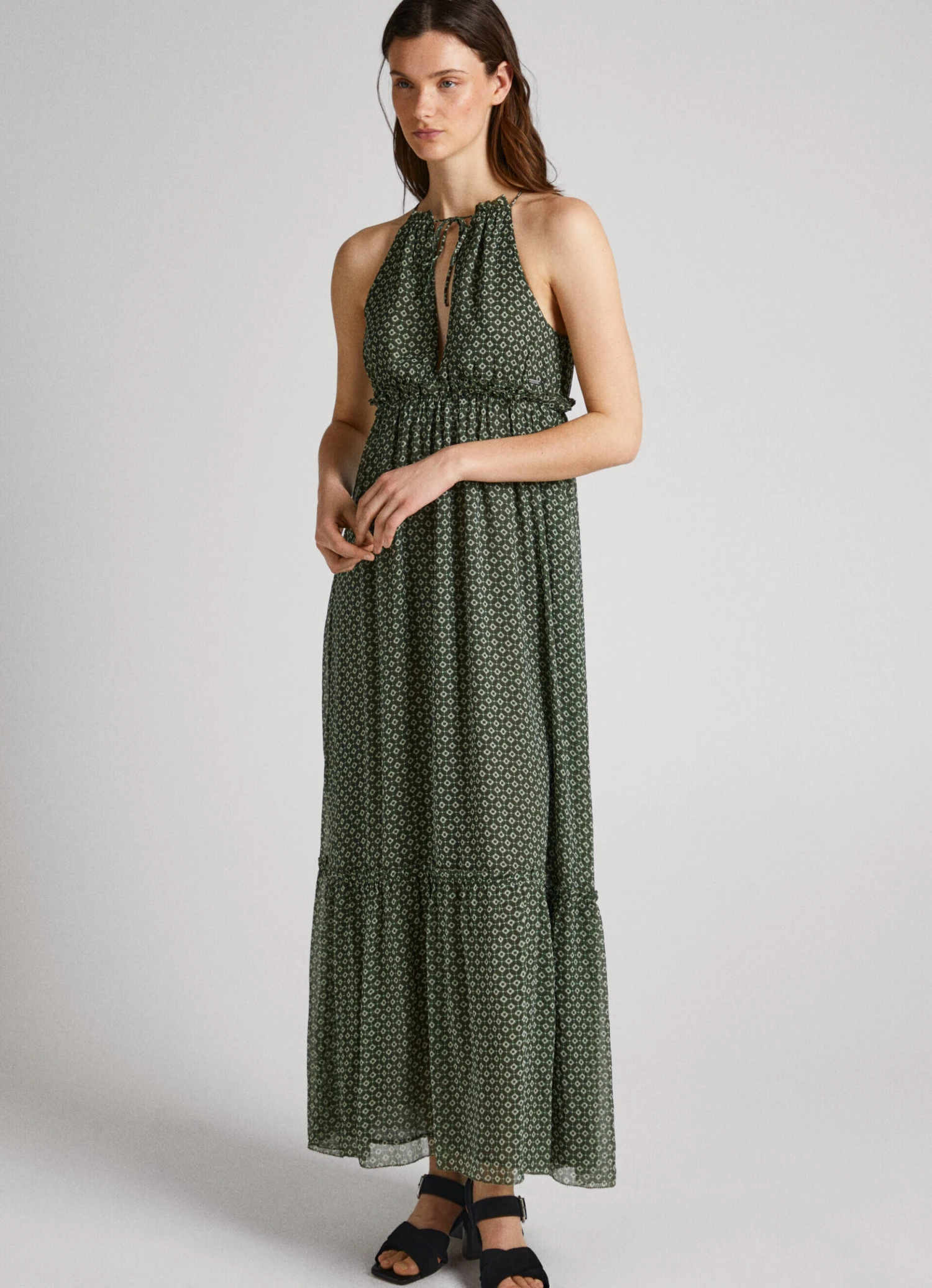 GEOMETRIC PRINT CHIFFON DRESS 5 GEOMETRIC PRINT CHIFFON DRESS - Image 3