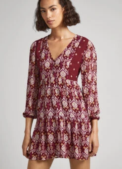 V-NECK DRESS -Winter Clothes Store PL953358 0AA 05 MO