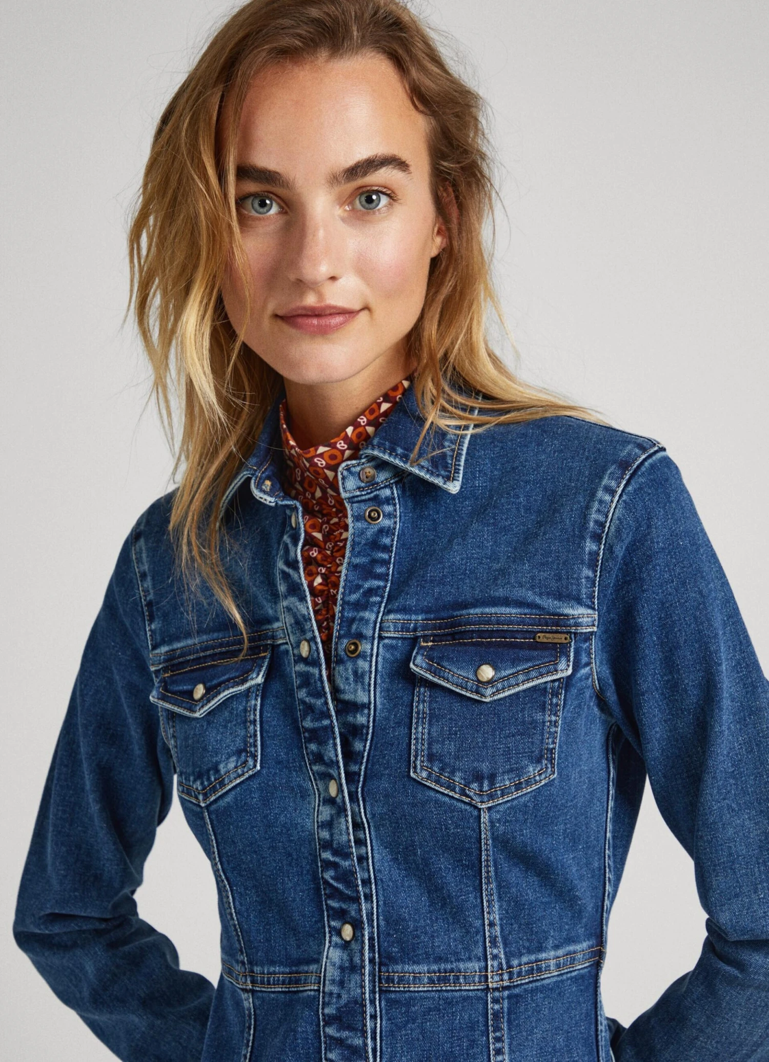 SLIM FIT DENIM DRESS 5 SLIM FIT DENIM DRESS - Image 3