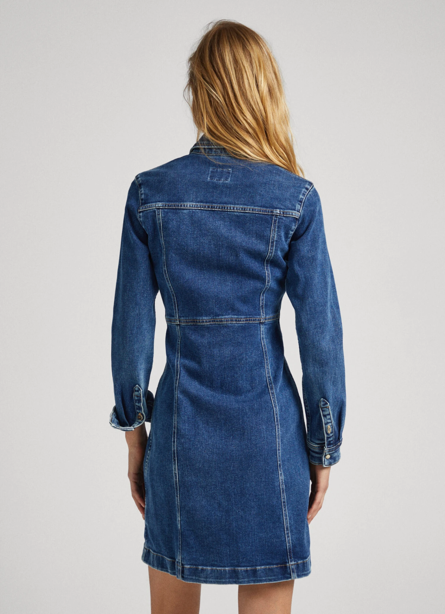 SLIM FIT DENIM DRESS 6 SLIM FIT DENIM DRESS - Image 4