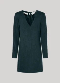 V-NECK TENCEL DRESS -Winter Clothes Store PL953385 692 01 FL