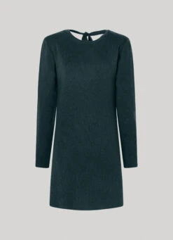 V-NECK TENCEL DRESS -Winter Clothes Store PL953385 692 02 FL