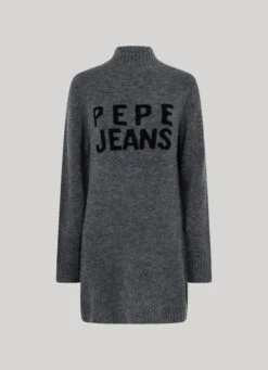 TURTLENECK DRESS WITH LOGO -Winter Clothes Store PL953387 963 01 FL