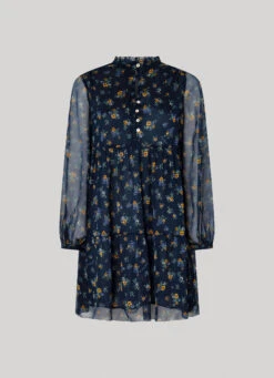 FLORAL PRINT CHIFFON DRESS -Winter Clothes Store PL953394 0AA 01 FL