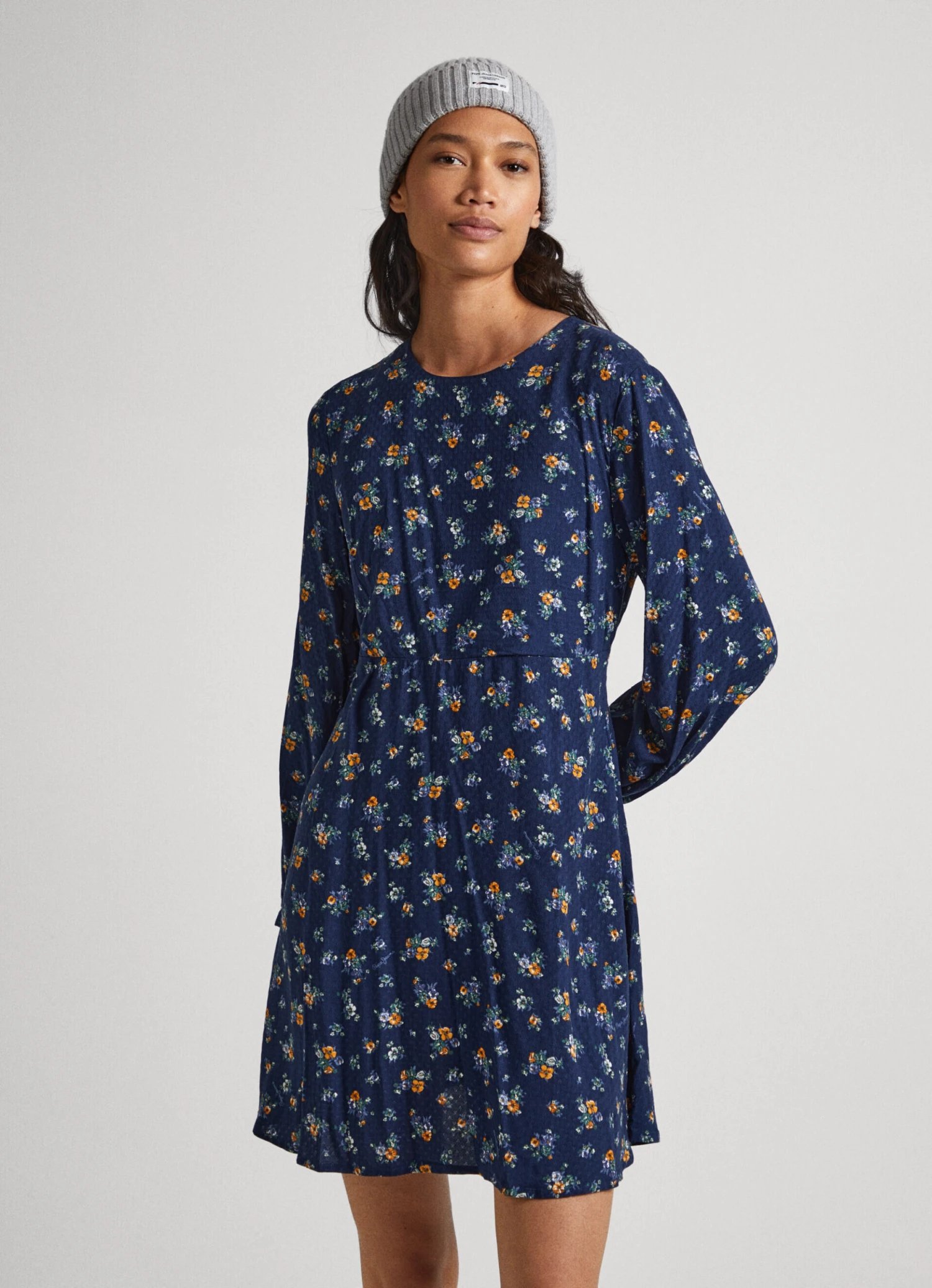 FLORAL DOBBY DRESS 3 FLORAL DOBBY DRESS