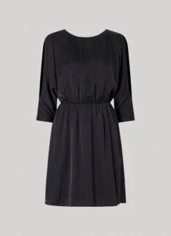 SATIN DRESS W/ BATWING SLEEVES -Winter Clothes Store PL953416 999 01 FL