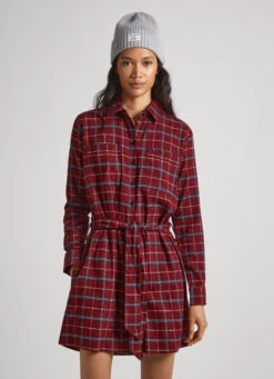 CHECKED COTTON DRESS