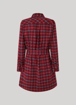 CHECKED COTTON DRESS -Winter Clothes Store PL953420 0AA 02 FL