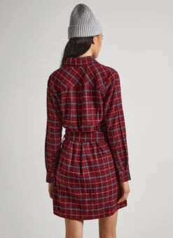 CHECKED COTTON DRESS -Winter Clothes Store PL953420 0AA 05 MO