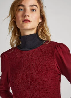 PLEATED TWILL DRESS -Winter Clothes Store PL953421 299 03 MO