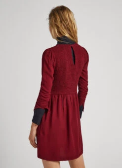 PLEATED TWILL DRESS -Winter Clothes Store PL953421 299 04 MO