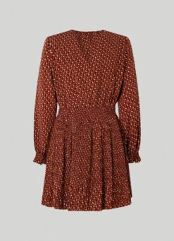 PLEATED BOHO DRESS -Winter Clothes Store PL953422 0AA 02 FL